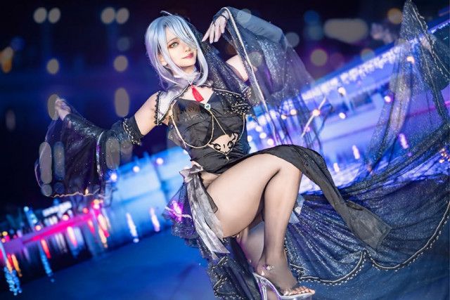 神美脚 コスプレ】黒レースで色気漂う美脚ショット！ 極上に美しい花嫁衣装の『原神』申鶴 = トレンド - 写真 - goo ニュース