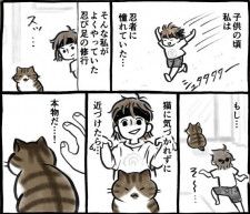 【漫画】「昔は敏感だったのに…」年を取り、反応が鈍くなった愛猫「いくつになっても愛おしい」【作者インタビュー】