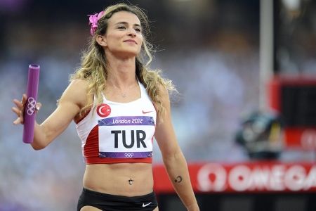 女子1600メートルリレーのトルコ人選手