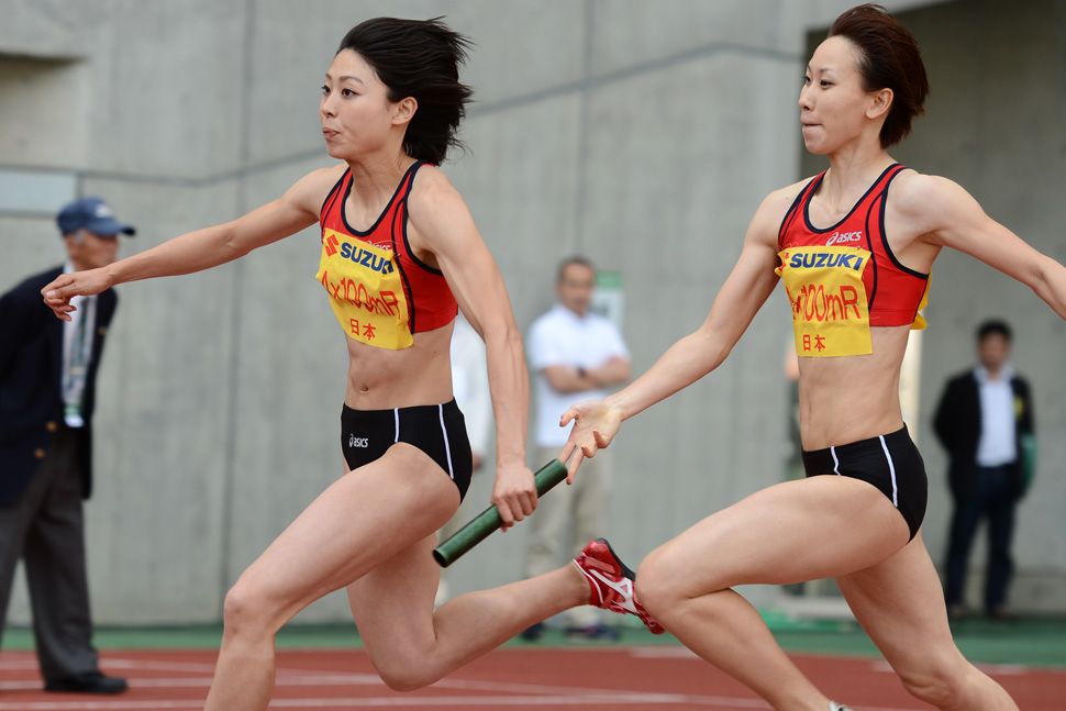 女子4 100mリレー 日本aチームが優勝 スポーツ 写真 Goo ニュース