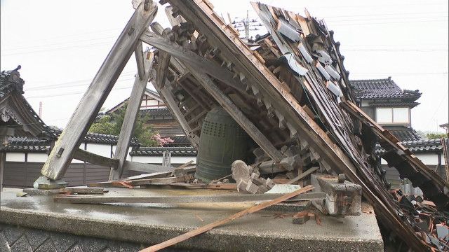 震度6強から一夜 各地で“漏水”も…今後は土砂災害に警戒 1人死亡27人けがの珠洲市