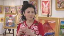 “赤富士”を描いた作品が特徴　あいはら友子さんの絵画展　今年で25周年