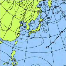 今日は北日本から東日本を中心に雨や雷雨の所がある見込み
