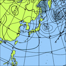 今日は日本海側を中心に雪や雨の降る所がある　雷を伴う所も
