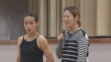 ChiChiさんとSakiさん　長崎出身のダンサー2人が母校でパフォーマンス披露