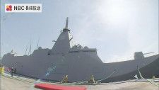 日本海域周辺の防衛にあたる 海上自衛隊「やはぎ」引渡式　もがみ型護衛艦の5番艦　長崎
