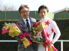 今年の愛知杯勝利時の安田隆師と川田騎手(c)netkeiba