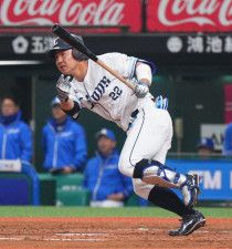 左肘死球の西武・古賀悠斗が練習復帰　ベンチ外も骨に異常なく「折れたと思ったのでよかった」