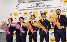 連覇狙う素根輝、阿部一二三と詩の兄妹ら「パリで必ず金メダルを」　柔道日本代表5選手が壮行会で決意