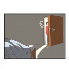 漫画「ドア」のカット（タクセニョリータさん提供）