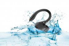 ゲオ、IPX7防水のイヤーフックタイプ完全ワイヤレスイヤホン。税込4,378円