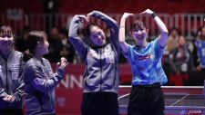 女子日本代表、3試合9ゲームで計15点しか与えず　南アフリカに完勝＜世界卓球2024＞