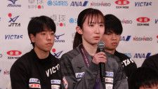 早田ひな「日本の応援が全てを後押ししてくれた」世界卓球男女日本代表が中国戦振り返り