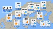 【きょう4/16(火) 広島天気】雨がやんでも天気の急変　落雷・突風に注意　夜からは黄砂も