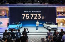 シャオミの雷軍CEOは25日、北京モーターショーで、同社初の電気自動車「SU7」の返金不可受注台数について、24日時点で7万5723台だと発表した。