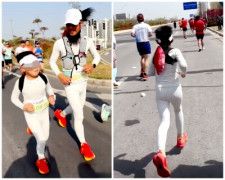 中国・河南省で開催されたマラソン大会で9歳の息子と共に完走した男性に、2年間の出場禁止処分が下された。