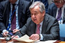 　国連のグテレス事務総長（写真）は１８日、パレスチナ自治区ガザへの人道支援状況を改善するイスラエルの約束は限られた成果しか上げておらず、全く効果がないこともあると指摘した。ニューヨークの国連本部で撮影（２０２４年　ロイター/Eduardo Munoz）