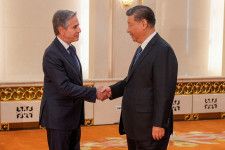 ４月２６日、中国の習近平国家主席は北京でブリンケン米国務長官と会談した＝写真。代表撮影（２０２４年　ロイター）
