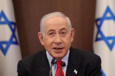 イスラエルのネタニヤフ首相は２６日、国際刑事裁判所（ＩＣＣ）のいかなる決定もイスラエルの行動に影響しないが、危険な前例になると述べた。２０２３年９月撮影（２０２４年　ロイター/ABIR SULTAN/Pool via REUTERS）