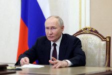 フランス外交筋は６日、モスクワで７日に行われるプーチン大統領の通算５期目の就任式に駐ロシア大使が出席すると明らかにした。３日撮影（２０２４年　ロイター／Sputnik/Aleksey Babushkin/Kremlin via REUTERS）