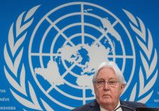 ５月１６日、国連人道問題調整室（ＯＣＨＡ）のマーティン・グリフィス室長は、パレスチナ自治区ガザの食料備蓄が底を突きつつあり、飢餓が差し迫ったリスクになっていると警告した。写真は２月、ジュネーブで撮影（２０２４年　ロイター／Denis Balibouse）
