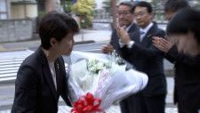 「暮らしてよかったと思える町をめざす」笠岡市の栗尾典子市長が初登庁 岡山県では3人目の女性市長