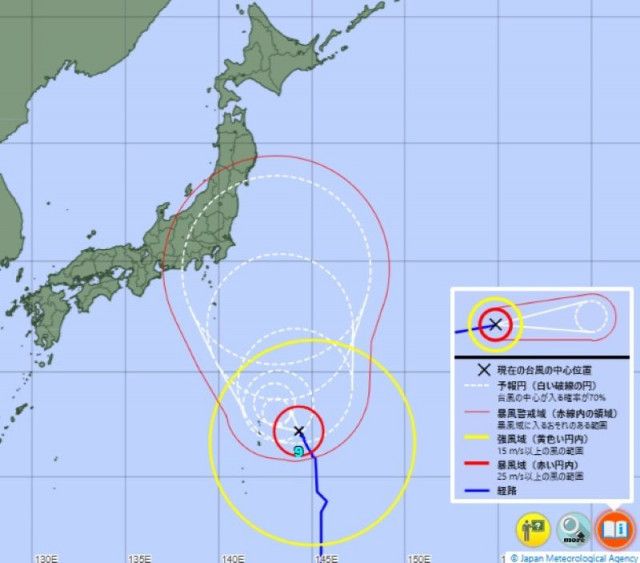 台風9号、埼玉直撃の可能性も　1〜2日ごろ関東に接近　予報円が西寄りに変更　965ヘクトパスカル、最大瞬間風速50メートル　大型で強い勢力維持【台風情報】