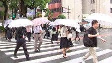 未明から激しい雨　通勤、通学の時間帯を直撃　午後には弱まる見込み＝静岡