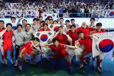 打倒日本に意気込む韓国の若き代表戦士。（C）Getty Images