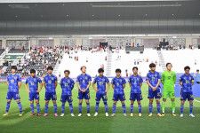 カタールとの準々決勝に挑むU-23日本代表。写真：金子拓弥（サッカーダイジェスト写真部）