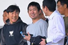 森保監督がパリ五輪出場を決めた大岩ジャパンを祝福した。写真：金子拓弥（サッカーダイジェスト写真部）