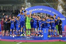 U-23アジアカップで優勝を飾った大岩ジャパン。写真：金子拓弥（サッカーダイジェスト写真部）