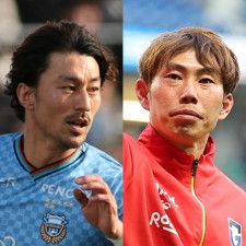 G大阪のジュニアユースでチームメイトだった家長（左）と東口（右）。写真：金子拓弥・梅月智史（サッカーダイジェスト写真部）