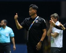 ６月のW杯予選で韓国代表を率いるキム・ドフン暫定監督。（C）Getty Images