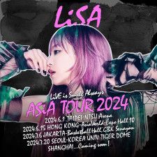 LiSA、約6年ぶりとなるアジアツアー・香港公演チケット販売の詳細を発表　ソウルとジャカルタでの公演が決定