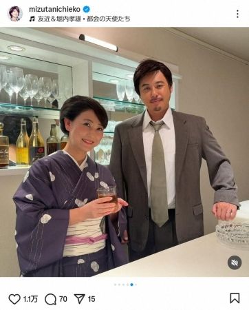 「是非ご覧ください」友近＆人気芸人の“サスペンス2ショ”に「美男美女」「渡辺徹さんかと」「涙出た」