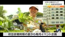 まずは仙台名物「ずんだ」原料となる枝豆の地産地消を　どらやき“こだま”と大学生が観光農園を運営　