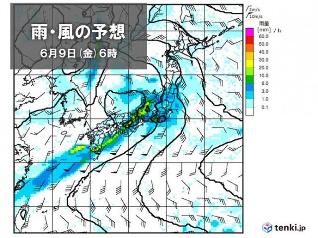 木曜日〜金曜日　梅雨前線が活発化　西・東日本で警報級の大雨の恐れ