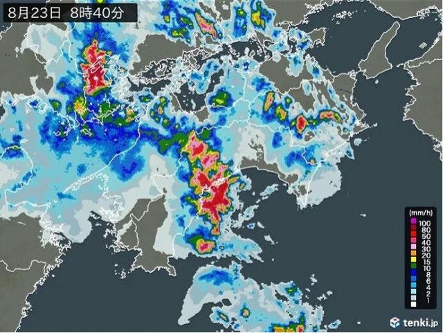 四国から中国地方に活発な雨雲　すでに警報級の大雨　河川の増水や氾濫に厳重な警戒を