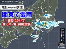関東で広く雷雨　今夜にかけ強い雨や雷　あすも不安定　千葉県は少しの雨でも災害警戒