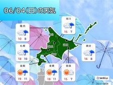 北海道の最高気温　今日3日は前日比大幅ダウン　明日4日も空気ひんやりと