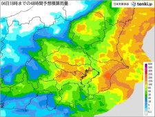 関東　あす3日夕方から大雨の可能性　台風12号は衰弱も湿った空気の流入強まる