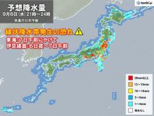 東海や伊豆諸島で夜間に線状降水帯発生の恐れ　台風13号は関東・東海に接近・上陸か
