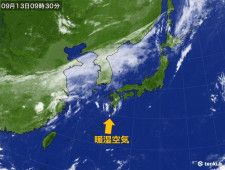 九州　秋雨前線の影響　不安定な天気と蒸し暑さが続く　熱中症に警戒
