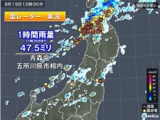東北北部や北海道に活発な雷雲　落雷も多数発生　激しい雨も　20日明け方まで警戒