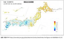10月の気温　北海道〜関東で平年より高く　東海〜九州は低い所も　11月はどうなる