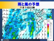四国　16日は南寄りの風、17・18日は西寄りの風が強まる　交通機関等に注意を