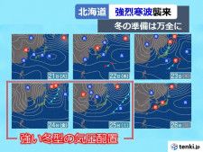 北海道　24日以降は真冬のような強い冬型の気圧配置に　冬支度はしっかりと