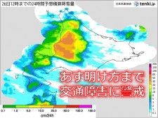 大荒れの北海道　明日26日にかけても猛ふぶきに警戒　統計史上1位の大雪も