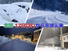 北陸　寒波襲来　冬将軍　クリスマス頃まで居座る　新潟を中心に警報級の大雪のおそれ